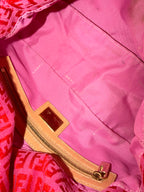 Fendi Baguette Double Flap in Pink Zucca Print
