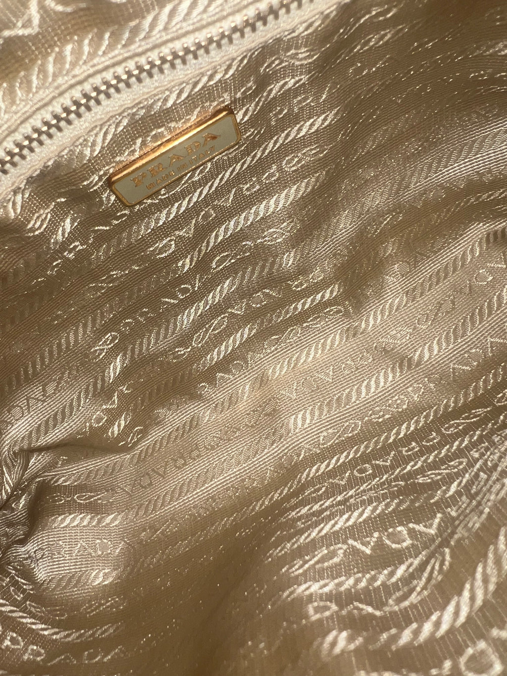 Prada Nylon Yellow Shoulder Bag