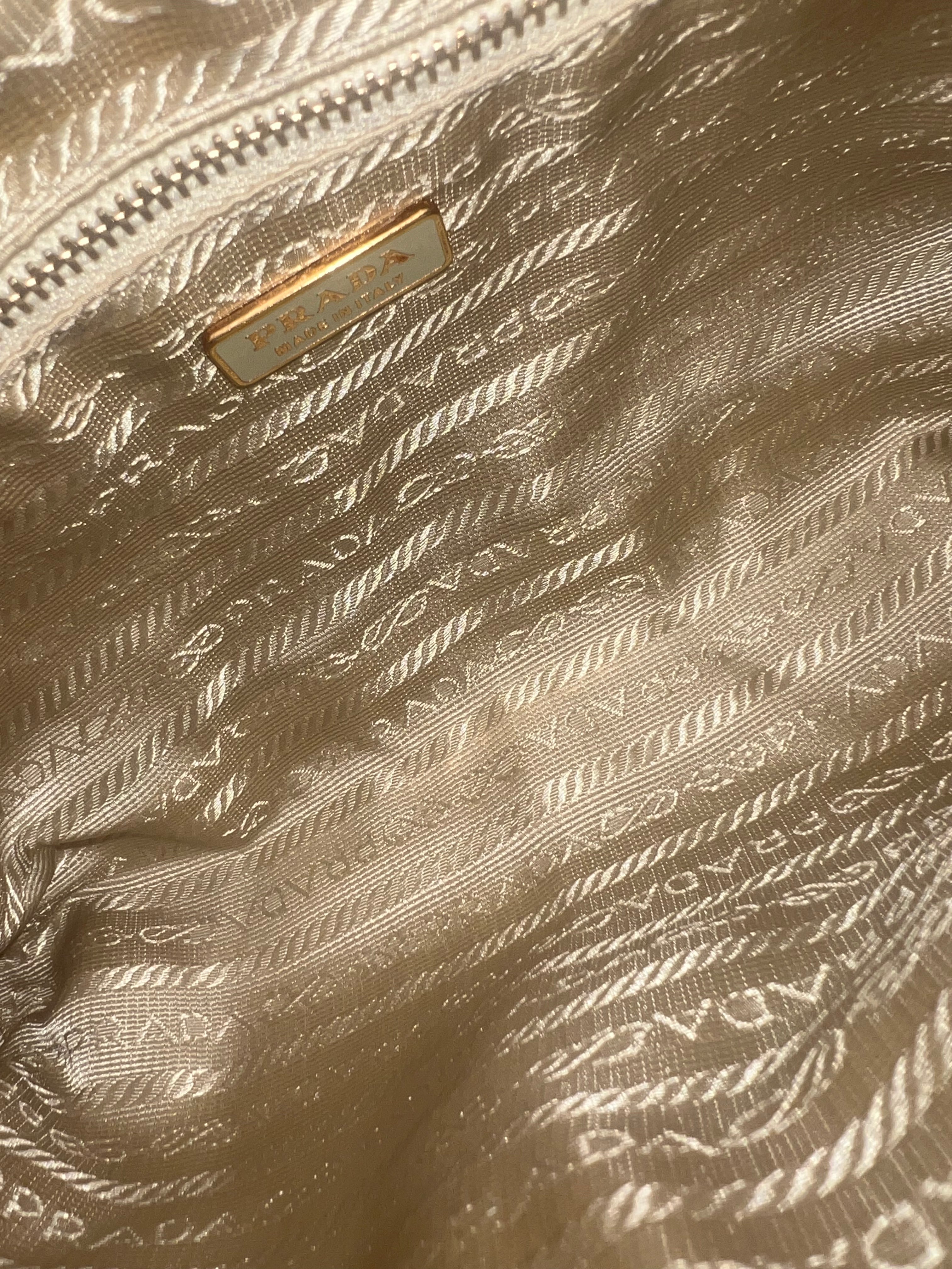 Prada Nylon Yellow Shoulder Bag