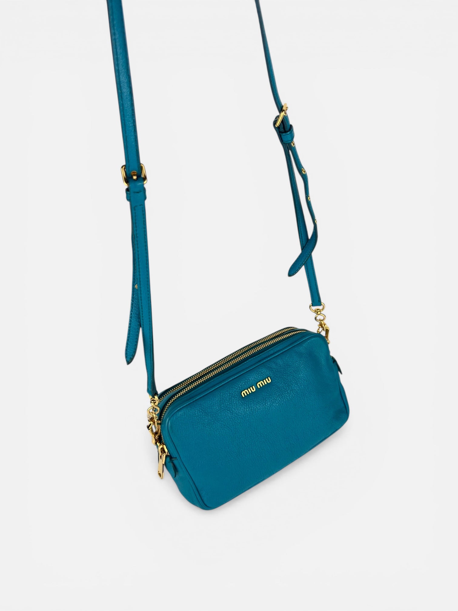 Miu Miu Double Zipper Crossbody Camera Bag
