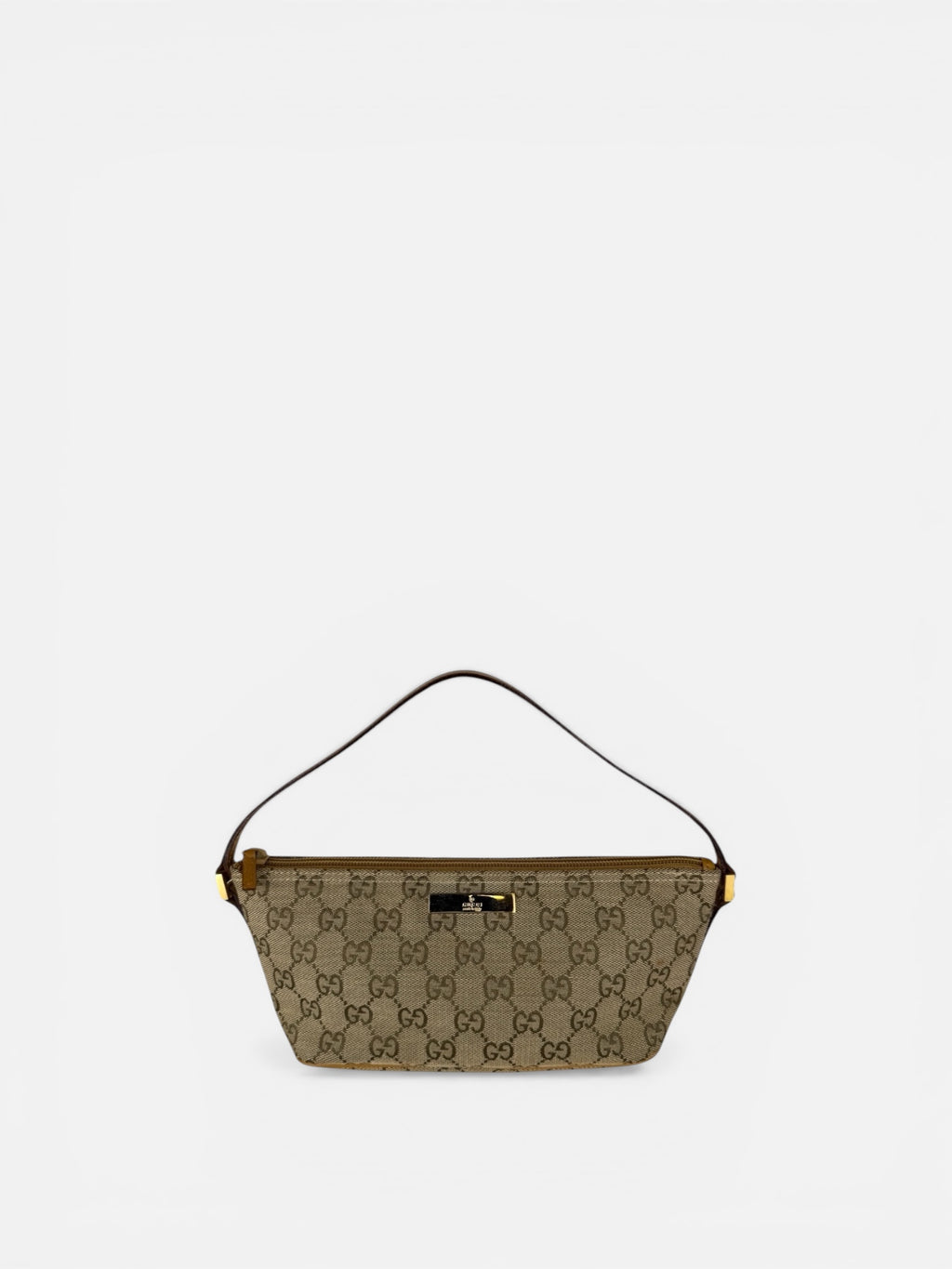 Gucci Tan Monogram Boat Pochette Bag