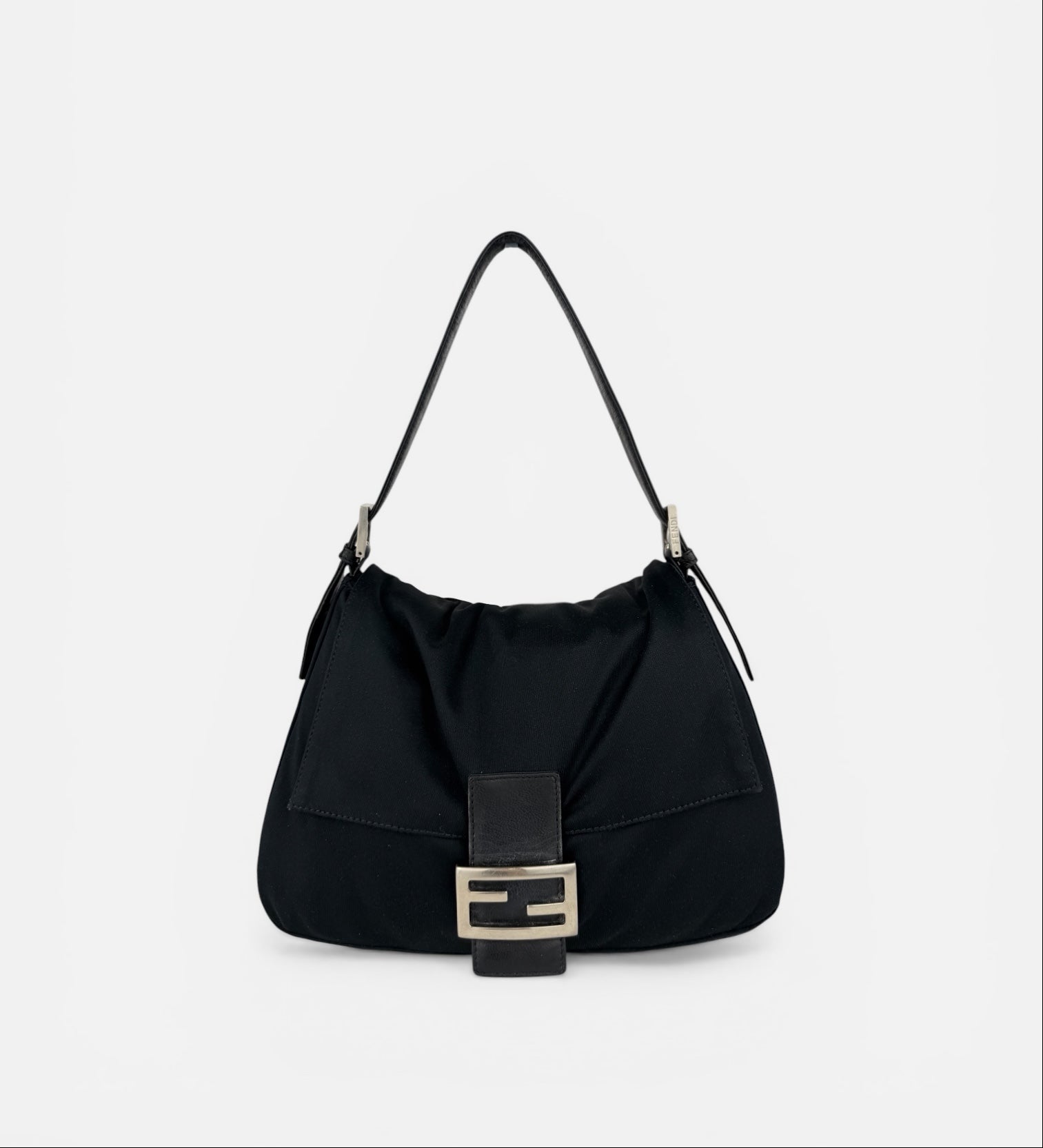 Fendi Nylon Mamma Baguette Shoulder Bag