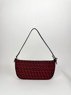 Fendi Zucchino Pochette Shoulder bag in Rosso