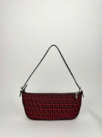 Fendi Zucchino Pochette Shoulder bag in Rosso