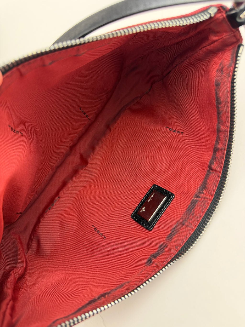 Fendi Zucchino Pochette Shoulder bag in Rosso