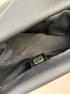 Fendi Baguette Double Flap - Black Neoprene