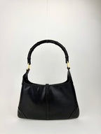 Gucci Jackie in Black Leather Bamboo Handle