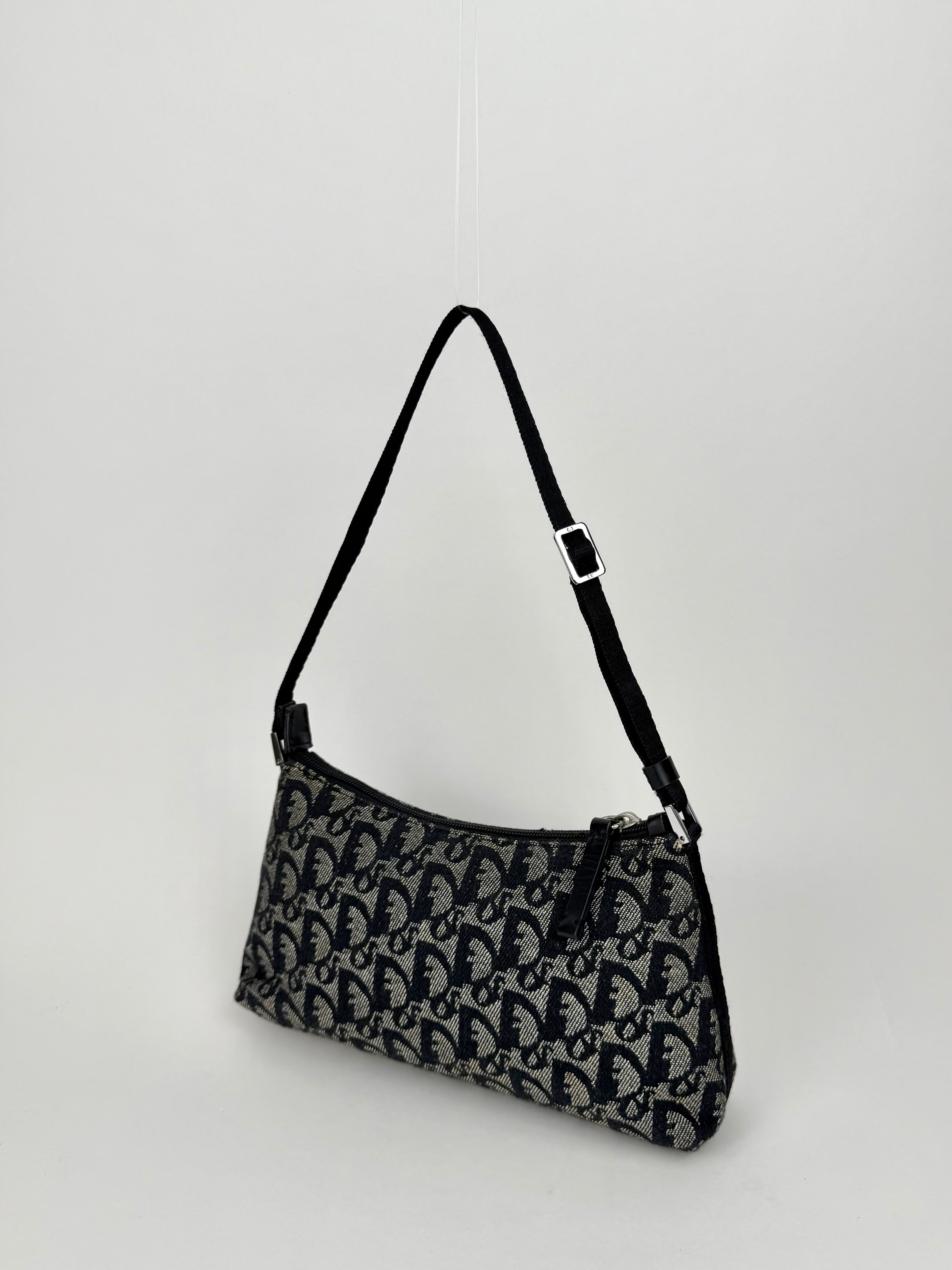 Christian Dior Navy Trotter Pochette Bag