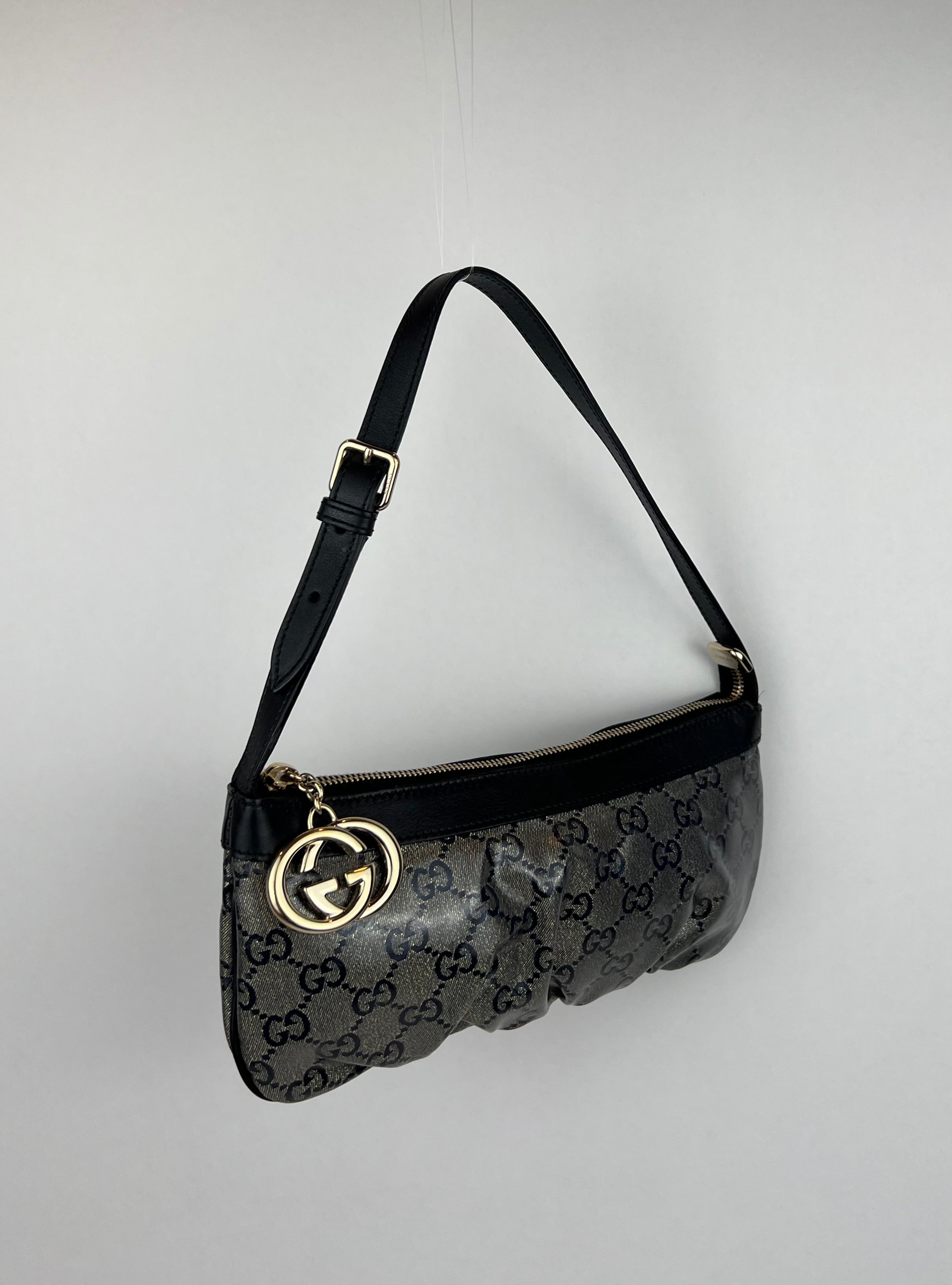 Gucci GG Charm Glitter Shoulder Bag