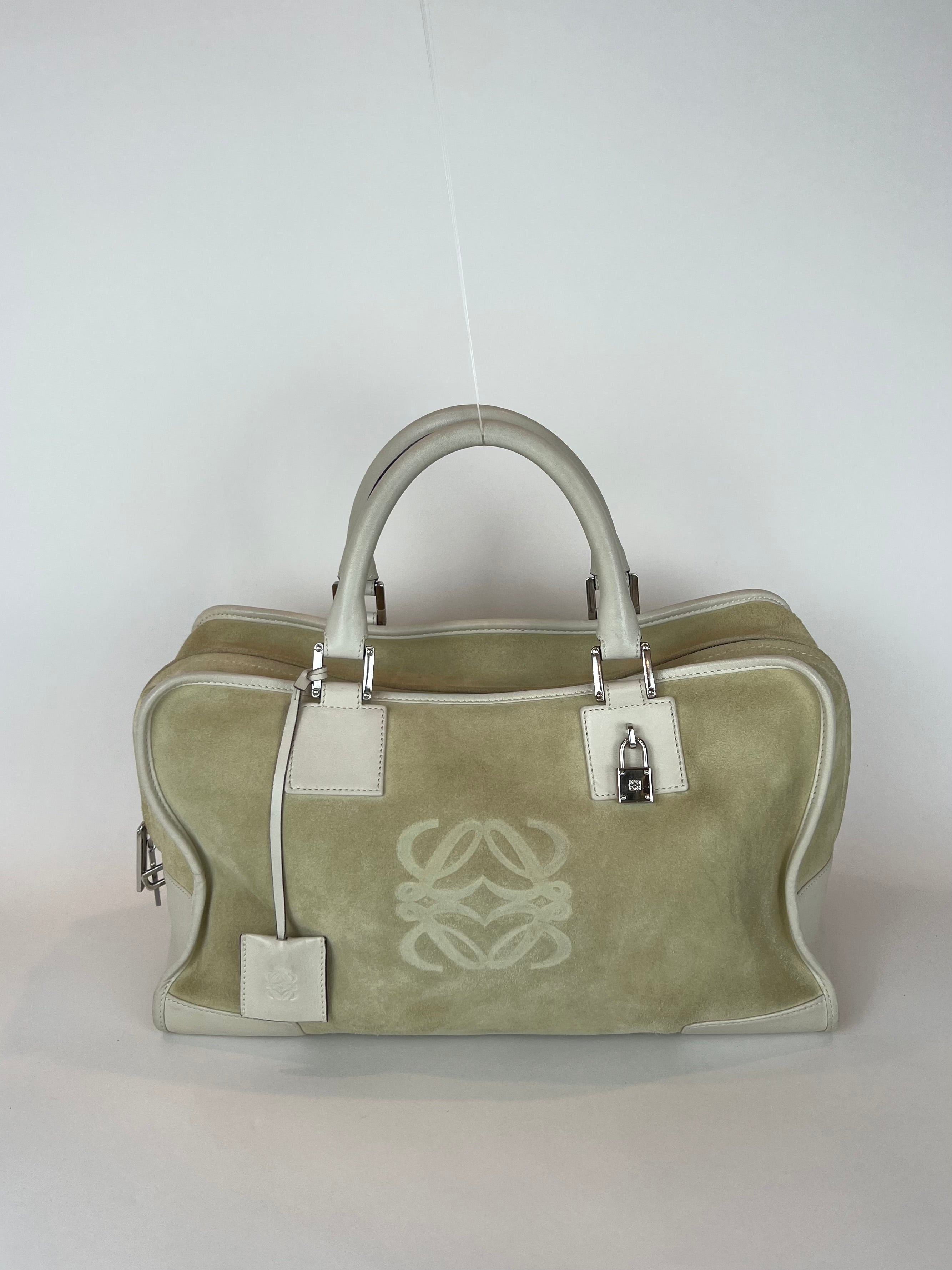 Loewe Amazona Beige Suede Bag