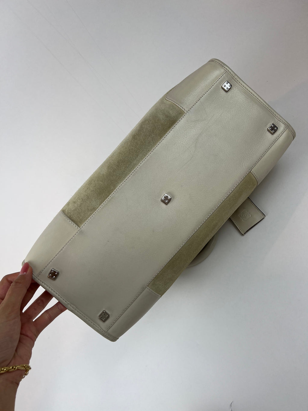 Loewe Amazona Beige Suede Bag