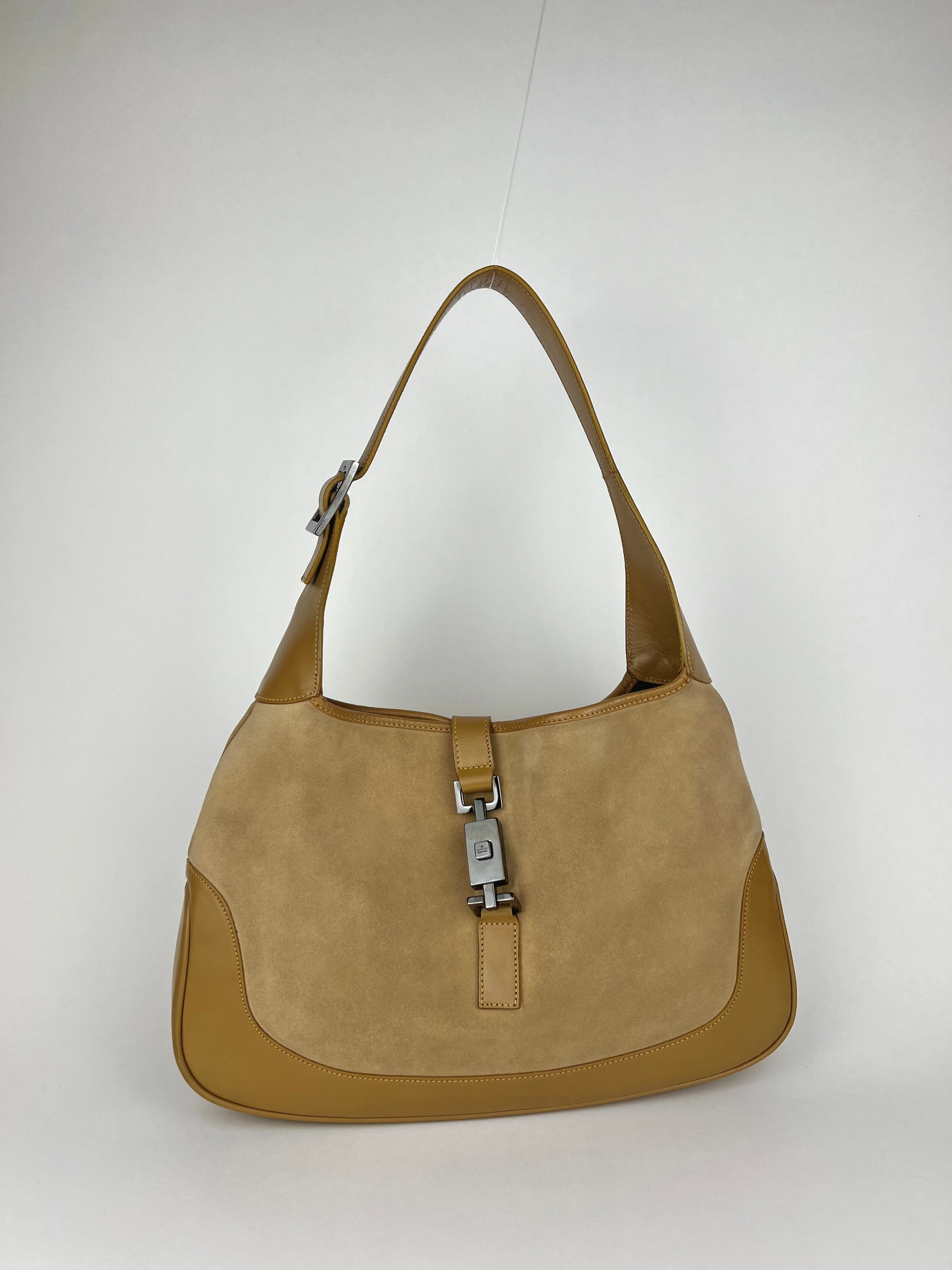 バッグ Gucci Tom Ford Era Suede Leather Handbag 2000s Gucci Jackie Suede Bag - Tom Ford Era – selected good