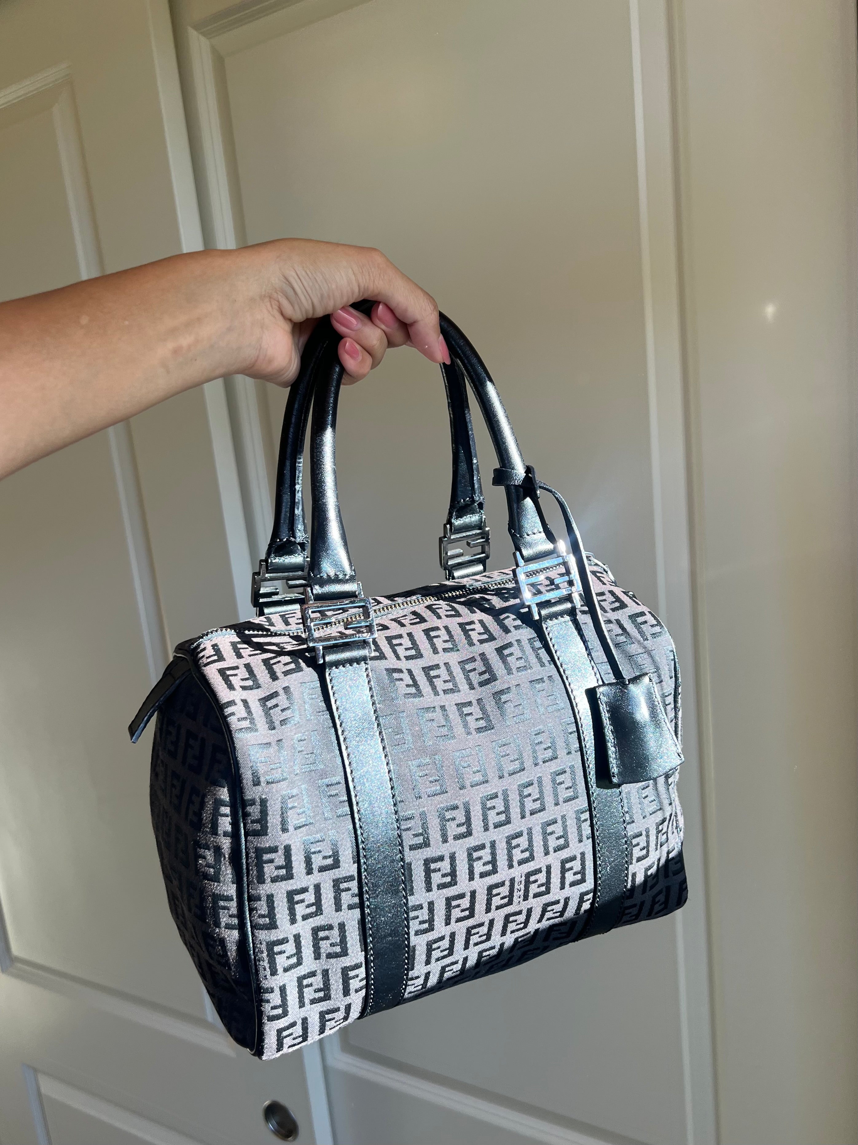 Fendi Bauletto Monogram Boston Bag