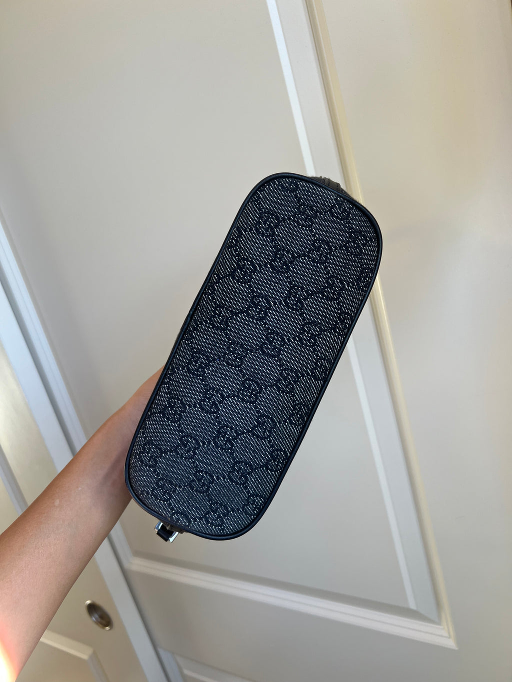 Gucci Denim GG Boat Pochette Bag