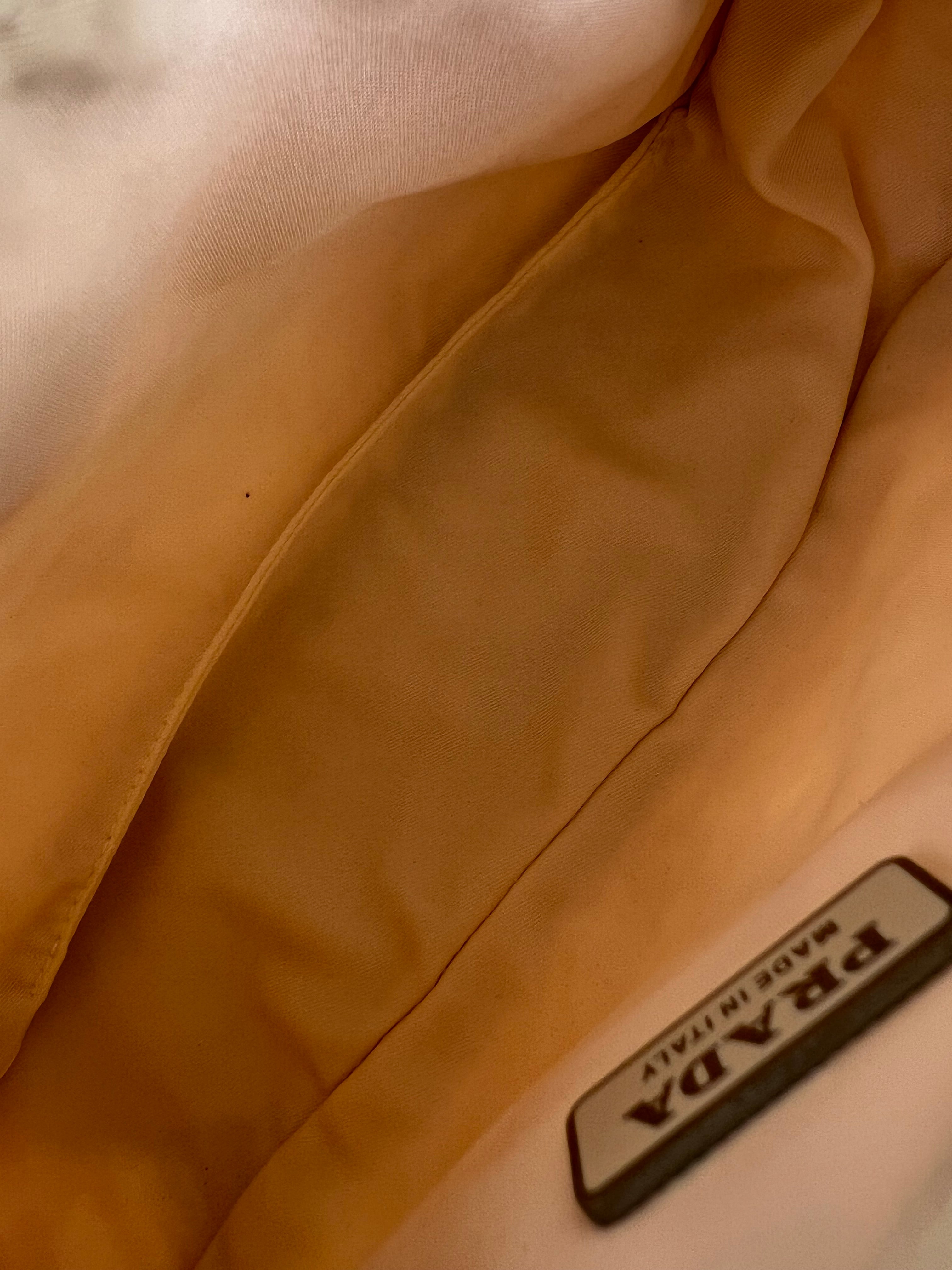 Prada Nylon Tessuto Pouch in White