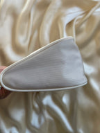Prada Nylon Tessuto Pouch in White