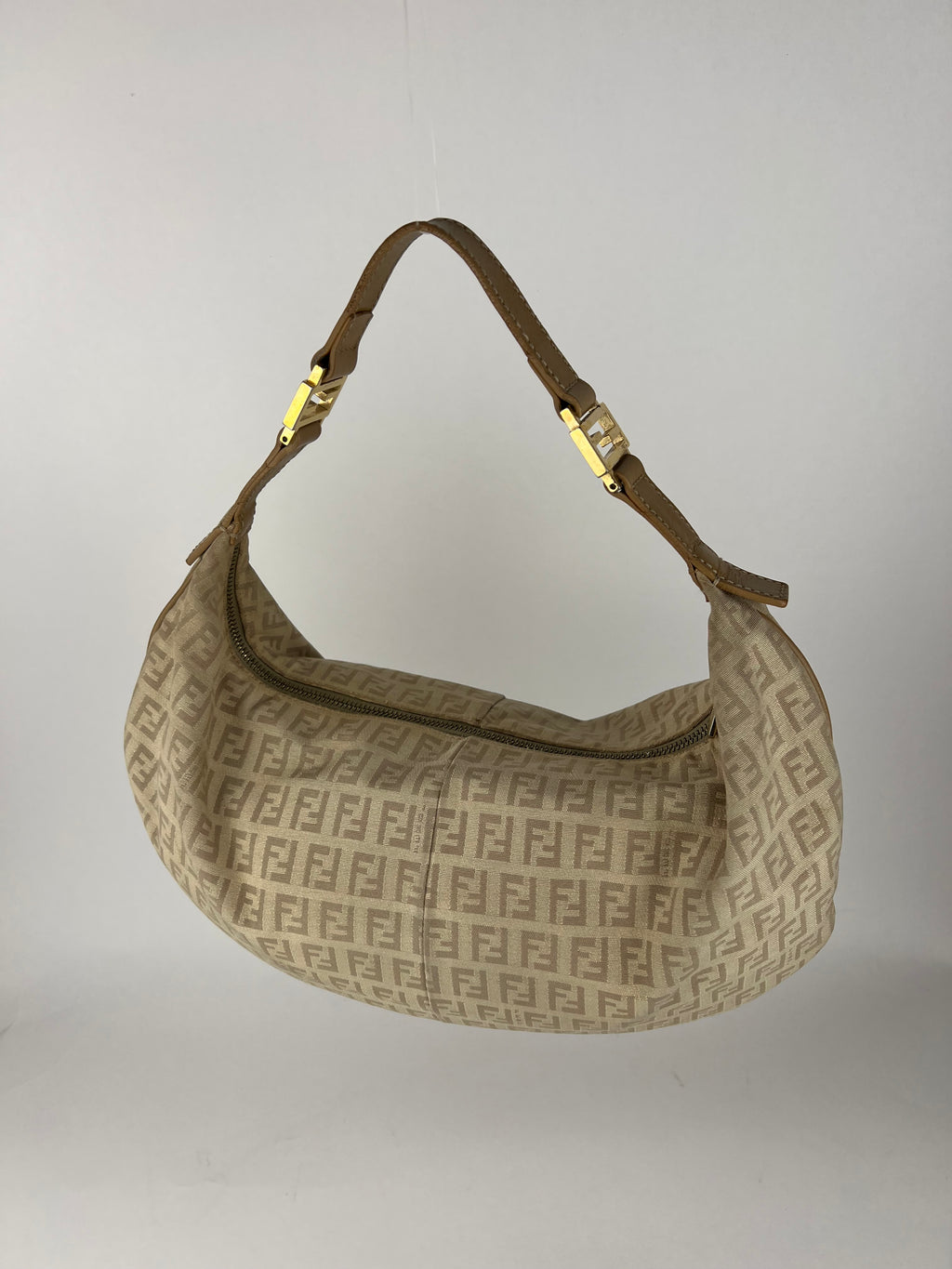 Fendi Zucca Canvas Croissant Bag