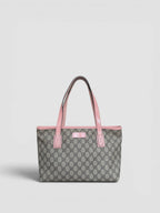 Gucci Monogram Pink Patent Tote Bag